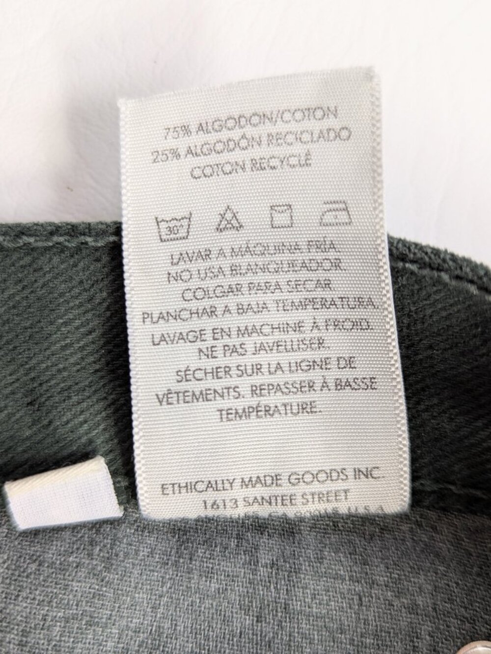 NWT Etica Rhea Denim Pants Straight Leg High Rise Size 31 Dark Green - Picture 12 of 13